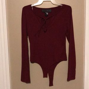 Maroon bodysuit